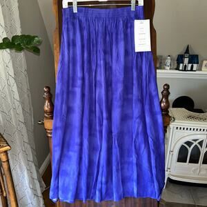 NWT vintage we bebop purple jazz smudge 1X midi maxi A-line skirt